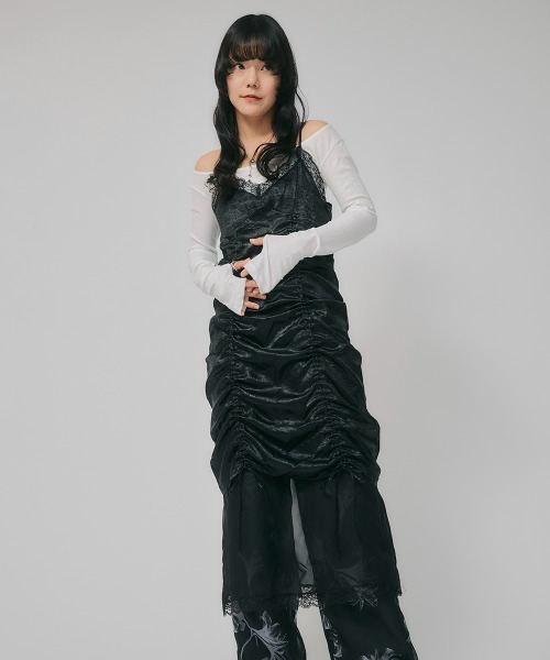 セール】【led.tokyo】レイヤードネグリジェワンピース（ワンピース  