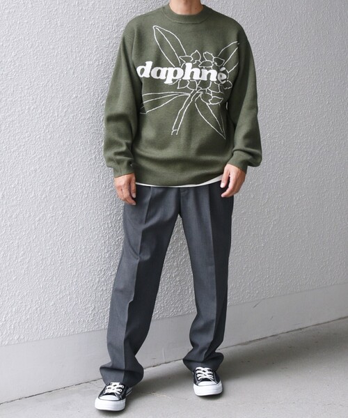 SHIPS any(シップス エニィ)の「SHIPS any: 〈手洗い可能〉フラワー ダブルジャガード プルオーバー ニット◇(ニット/セーター・メンズ・ネイビー/ダークグレー/オリーブ・LARGE/MEDIUM)」の11枚目の写真