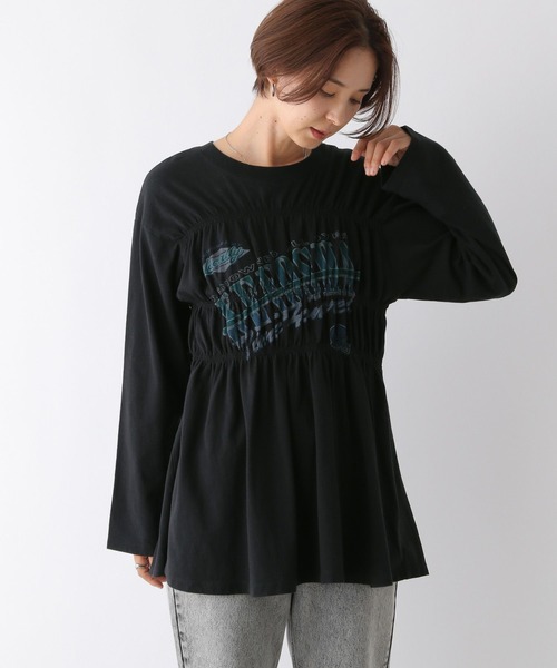 LEPSIM（レプシィム）の「シャーリングロゴロンT　150325（Tシャツ/カットソー・レディース・スミクロ/オフホワイト/レッド・FREE）」の3枚目の写真