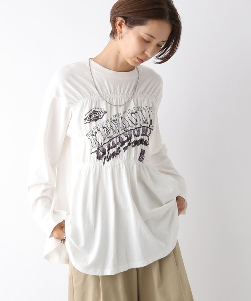 【新品】リエルリシェShirring Long Sleeve Tops RIELLE RICHE Shirring Tops