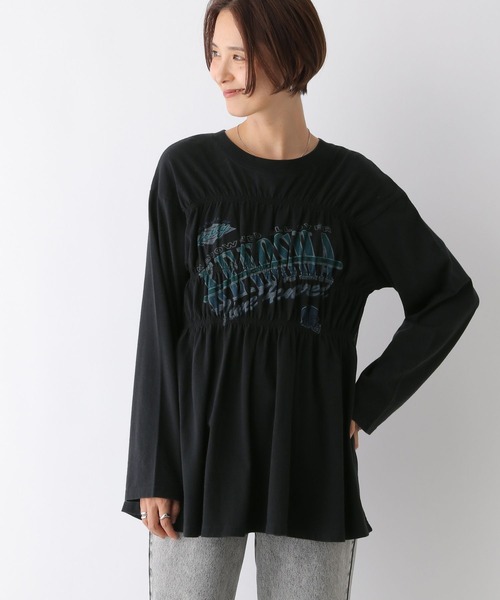 LEPSIM（レプシィム）の「シャーリングロゴロンT　150325（Tシャツ/カットソー・レディース・スミクロ/オフホワイト/レッド・FREE）」の9枚目の写真