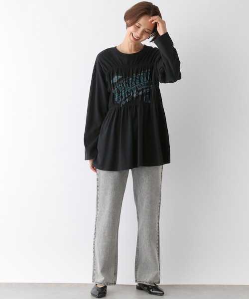 LEPSIM（レプシィム）の「シャーリングロゴロンT　150325（Tシャツ/カットソー・レディース・スミクロ/オフホワイト/レッド・FREE）」の11枚目の写真