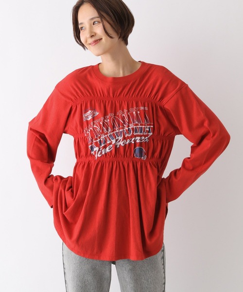 LEPSIM（レプシィム）の「シャーリングロゴロンT　150325（Tシャツ/カットソー・レディース・スミクロ/オフホワイト/レッド・FREE）」の12枚目の写真