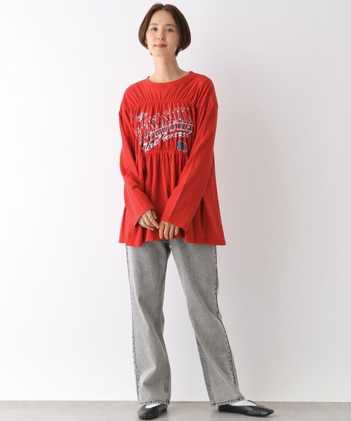 LEPSIM（レプシィム）の「シャーリングロゴロンT　150325（Tシャツ/カットソー・レディース・スミクロ/オフホワイト/レッド・FREE）」の14枚目の写真