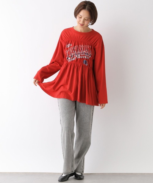 LEPSIM（レプシィム）の「シャーリングロゴロンT　150325（Tシャツ/カットソー・レディース・スミクロ/オフホワイト/レッド・FREE）」の15枚目の写真