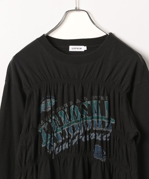 LEPSIM（レプシィム）の「シャーリングロゴロンT　150325（Tシャツ/カットソー・レディース・スミクロ/オフホワイト/レッド・FREE）」の17枚目の写真