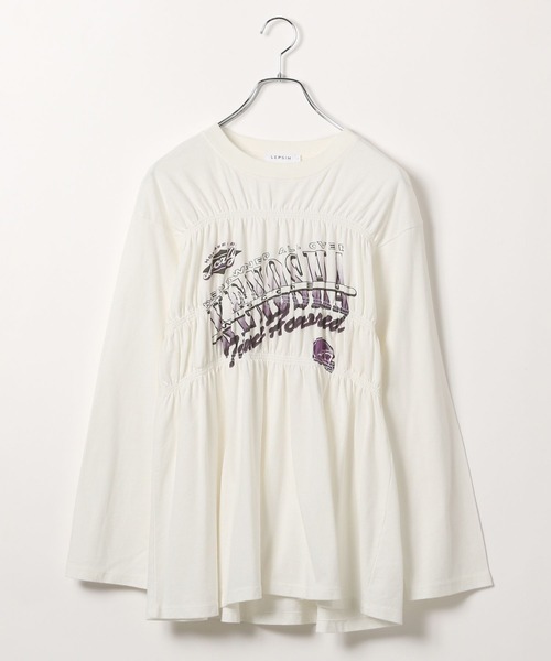 LEPSIM（レプシィム）の「シャーリングロゴロンT　150325（Tシャツ/カットソー・レディース・スミクロ/オフホワイト/レッド・FREE）」の21枚目の写真