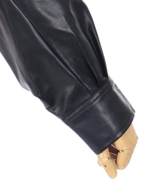 axes femme(アクシーズファム)の「襟付フライトジャケット(ブルゾン・レディース・キナリ/ダークブラウン/ブラック・FREE)」の21枚目の写真