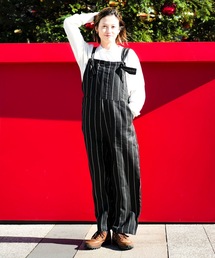 OVERALL/ROIAL(ロイアル)ストライプ柄オーバーサイズオーバーオールサロペット