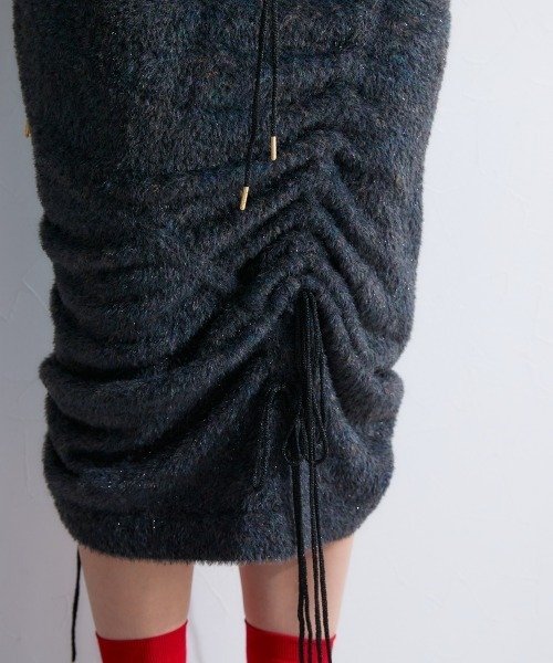 TTOL（トール）の「ドロストラメニットスカート（スカート・レディース・ブラック/ブルー・L-XL/M-L）」の15枚目の写真