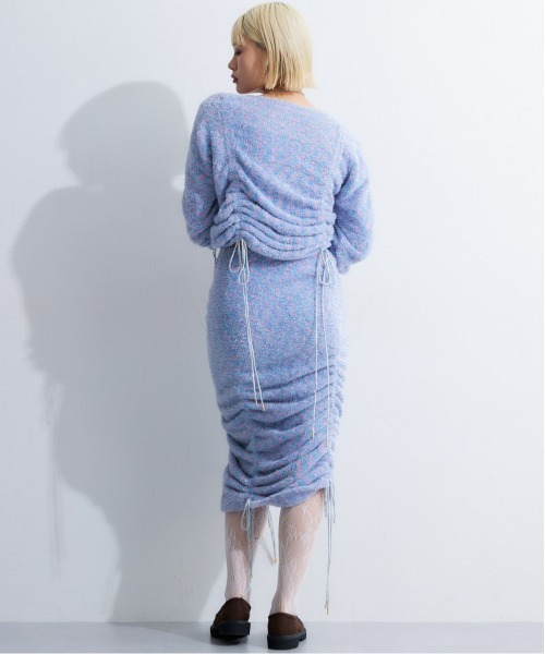 TTOL（トール）の「ドロストラメニットスカート（スカート・レディース・ブラック/ブルー・L-XL/M-L）」の13枚目の写真