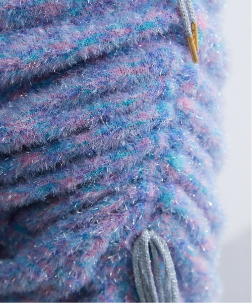 TTOL（トール）の「ドロストラメニットスカート（スカート・レディース・ブラック/ブルー・L-XL/M-L）」の16枚目の写真