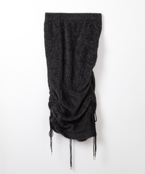 TTOL（トール）の「ドロストラメニットスカート（スカート・レディース・ブラック/ブルー・L-XL/M-L）」の19枚目の写真