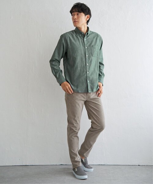 ikka（イッカ）の「【雑誌MonoMax12月号掲載】イージーケアフランネル無地シャツ（シャツ/ブラウス・メンズ・チャコールグレー/ホワイト/グリーン/ネイビー・L/M/S/XL）」の16枚目の写真