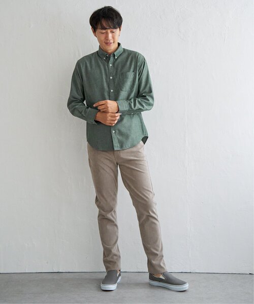 ikka（イッカ）の「【雑誌MonoMax12月号掲載】イージーケアフランネル無地シャツ（シャツ/ブラウス・メンズ・チャコールグレー/ホワイト/グリーン/ネイビー・L/M/S/XL）」の17枚目の写真