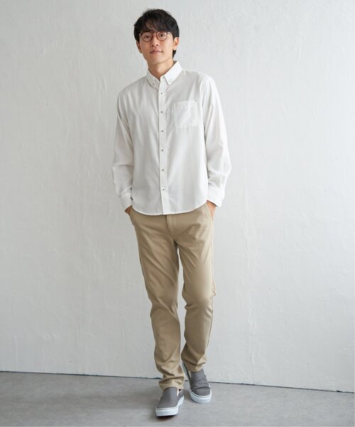 ikka（イッカ）の「【雑誌MonoMax12月号掲載】イージーケアフランネル無地シャツ（シャツ/ブラウス・メンズ・チャコールグレー/ホワイト/グリーン/ネイビー・L/M/S/XL）」の18枚目の写真