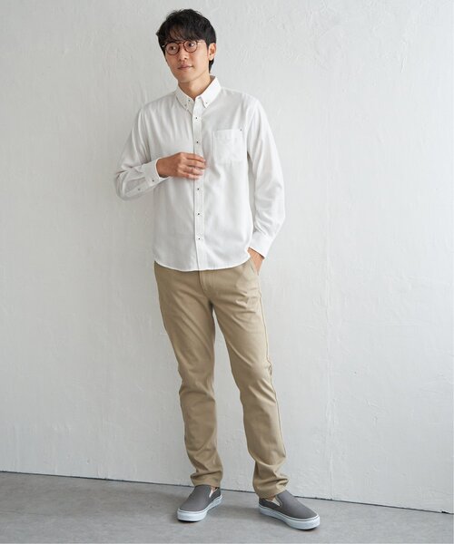 ikka（イッカ）の「【雑誌MonoMax12月号掲載】イージーケアフランネル無地シャツ（シャツ/ブラウス・メンズ・チャコールグレー/ホワイト/グリーン/ネイビー・L/M/S/XL）」の19枚目の写真