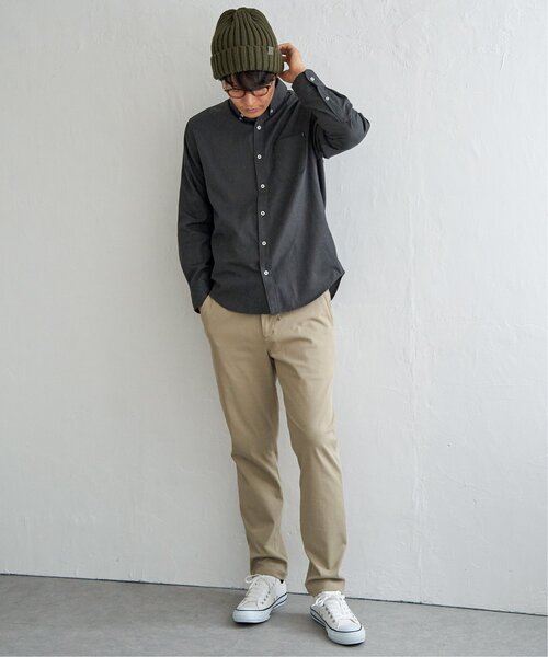 ikka（イッカ）の「【雑誌MonoMax12月号掲載】イージーケアフランネル無地シャツ（シャツ/ブラウス・メンズ・チャコールグレー/ホワイト/グリーン/ネイビー・L/M/S/XL）」の21枚目の写真