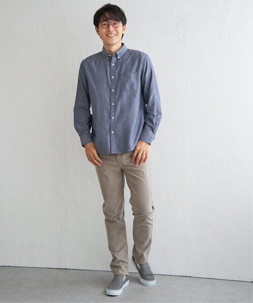 ikka（イッカ）の「【雑誌MonoMax12月号掲載】イージーケアフランネル無地シャツ（シャツ/ブラウス・メンズ・チャコールグレー/ホワイト/グリーン/ネイビー・L/M/S/XL）」の22枚目の写真