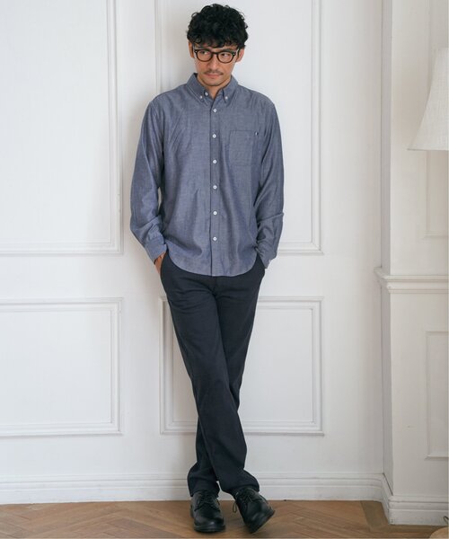 ikka（イッカ）の「【雑誌MonoMax12月号掲載】イージーケアフランネル無地シャツ（シャツ/ブラウス・メンズ・チャコールグレー/ホワイト/グリーン/ネイビー・L/M/S/XL）」の14枚目の写真