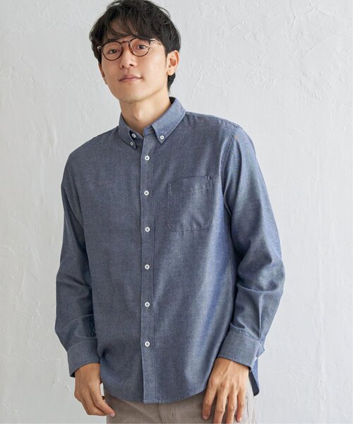 ikka（イッカ）の「【雑誌MonoMax12月号掲載】イージーケアフランネル無地シャツ（シャツ/ブラウス・メンズ・チャコールグレー/ホワイト/グリーン/ネイビー・L/M/S/XL）」の15枚目の写真