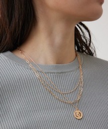 透かしコイン3連ネックレス