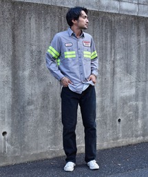 VINTAGE | 【ヴィンテージ古着】Uni Weave ユニフォーム リフレクター ロングスリーブシャツ(シャツ/ブラウス)