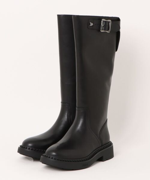 ASH(アッシュ)の「ASH/アッシュ【MANDNEVILL】ベルトデザイン厚底ロングブーツ 4cmヒール(ブーツ・レディース・ブラック・35/36/37/38/39/40)」の7枚目の写真