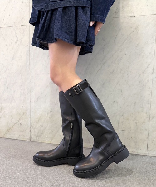 ASH(アッシュ)の「ASH/アッシュ【MANDNEVILL】ベルトデザイン厚底ロングブーツ 4cmヒール(ブーツ・レディース・ブラック・35/36/37/38/39/40)」の10枚目の写真