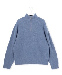 【UNISEX】ウールカシミヤ ハーフジップニット