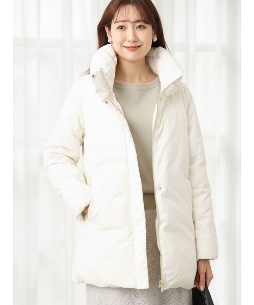 【アンタイトルプレミムライン 】ダウンコート ホワイトダックダウン ★Mサイズ2 フードファーロングダウンコート(ダウン)｜アウター｜FRAY I.D（フレイ