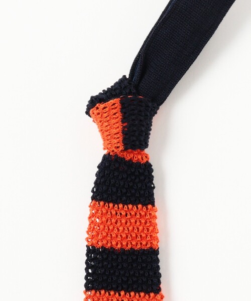 BEAMS PLUS(ビームスプラス)の「Cotton Knit Tie Stripe(ネクタイ・メンズ・グリーン/ワイン/イエロー/ブルー/レッド系その他7/オレンジ・ONE SIZE)」の10枚目の写真