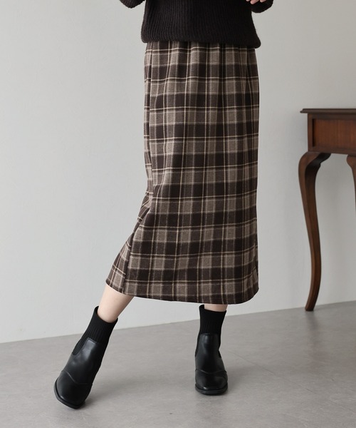 セール】チェック柄タイトスカート（スカート）｜BLUEEAST