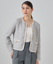 ANAYI | ウールブークレダブルフェイスショート カーディガン(カーディガン/ボレロ)