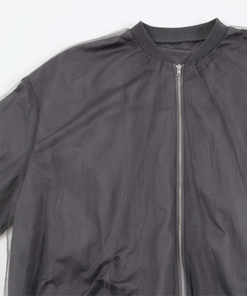 UR'S（ユアーズ）の「チュールブルゾン（ブルゾン・レディース・ブラック/チャコール・M）」の14枚目の写真