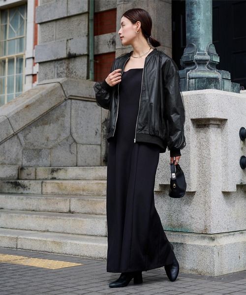 UR'S（ユアーズ）の「チュールブルゾン（ブルゾン・レディース・ブラック/チャコール・M）」の5枚目の写真