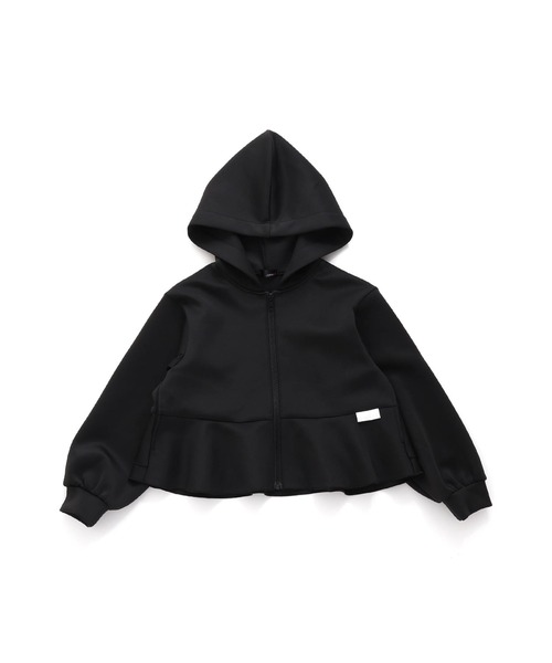 JENNI love（ジェニィラブ）の「フリルダンボールニットZIPパーカー（パーカー・キッズ・アイボリー/ブラック/グレー・130cm/140cm/150cm/160cm）」の8枚目の写真