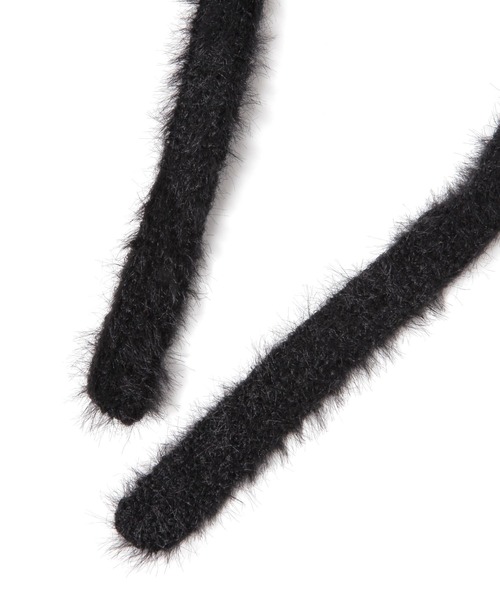 LAKOLE（ラコレ）の「ニットフライトキャップ / 143866（ニットキャップ/ビーニー・レディース・ブラック/オフホワイト・FREE）」の3枚目の写真