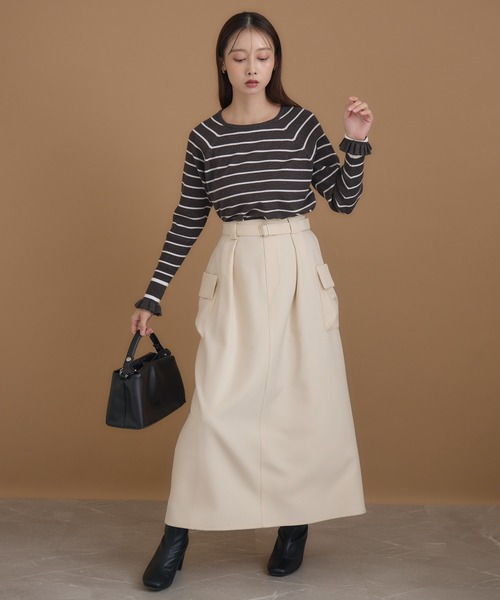 KATHARINE ROSS（キャサリンロス）の「【KATHARINE ROSS】編地変化ボーダーニット（ニット/セーター・レディース・ブラック/チャコールグレー/ホワイト・MEDIUM）」の20枚目の写真