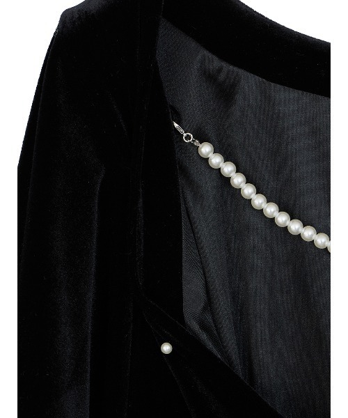 BACK OPEN PEARL VELOUR DRESS（ドレス）｜Ameri（アメリ）の