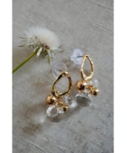 VIBGYOR(ヴィブジョー)の「【Agaro】No.172 フープピアス つぶつぶ(MA)(ピアス(両耳用)・レディース・ゴールド系その他・FREE)」の1枚目の写真