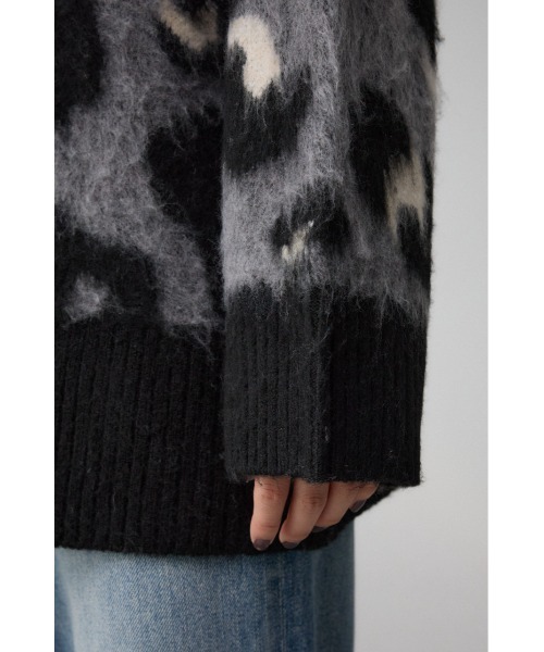 セール】レオパードジャガードニットカーディガン（カーディガン
