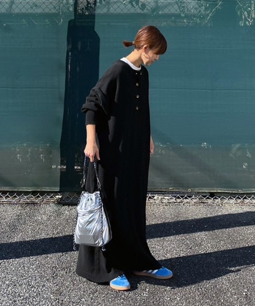 notch.（ノッチ）の「【 notch. by KR 】ヘンリーネックニットワンピース（ワンピース・レディース・ネイビー/オリーブ/ブラック・TM/M）」の8枚目の写真