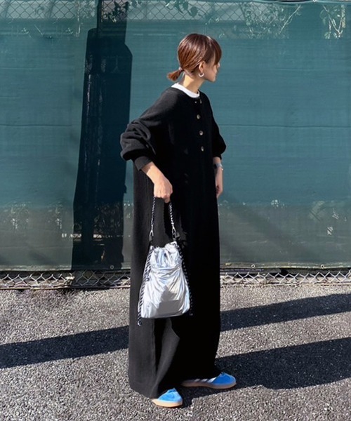 notch.（ノッチ）の「【 notch. by KR 】ヘンリーネックニットワンピース（ワンピース・レディース・ネイビー/オリーブ/ブラック・TM/M）」の5枚目の写真