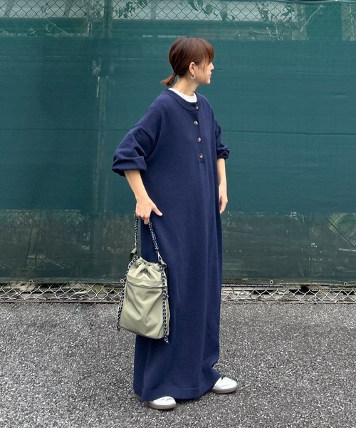notch.（ノッチ）の「【 notch. by KR 】ヘンリーネックニットワンピース（ワンピース・レディース・ネイビー/オリーブ/ブラック・TM/M）」の22枚目の写真