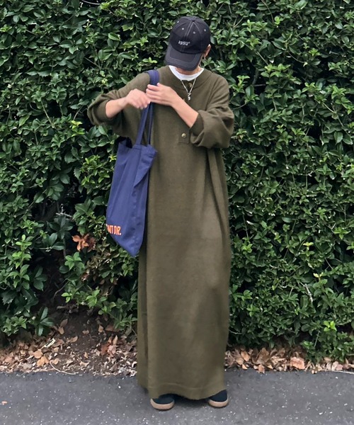 notch.（ノッチ）の「【 notch. by KR 】ヘンリーネックニットワンピース（ワンピース・レディース・ネイビー/オリーブ/ブラック・TM/M）」の12枚目の写真
