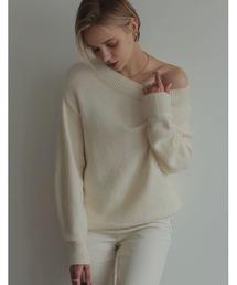 [2024-25 WINTER COLLECTION]アルパカタッチオフショルダーニットトップス