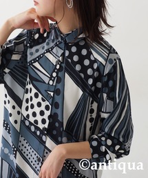 レトロアート柄シャツ