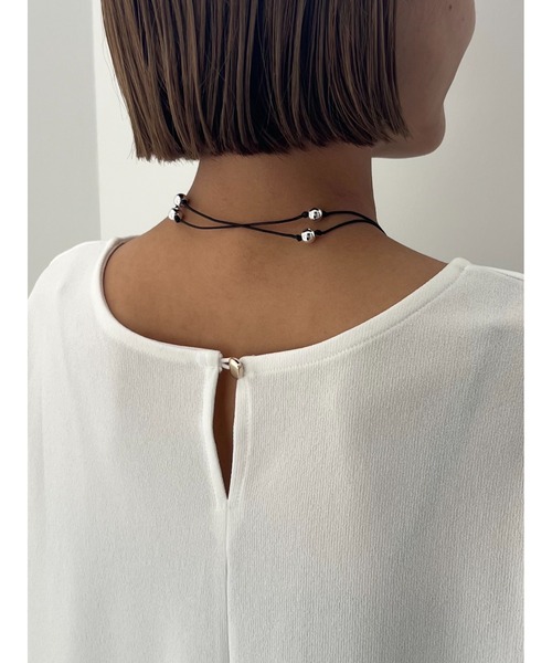 CHIGNON（シニヨン）の「CHIGNON マルチWAY丸玉コードチョーカー（ネックレス・レディース・シルバー/ベージュ/ゴールド・FREE）」の12枚目の写真