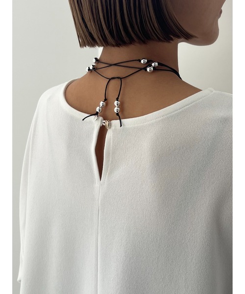 CHIGNON（シニヨン）の「CHIGNON マルチWAY丸玉コードチョーカー（ネックレス・レディース・シルバー/ベージュ/ゴールド・FREE）」の13枚目の写真